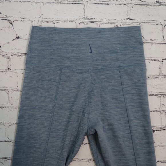 Nike Yoga Ruche Women's Size L Diffused Blue High Rise Tights Leggings - Picture 4 of 12